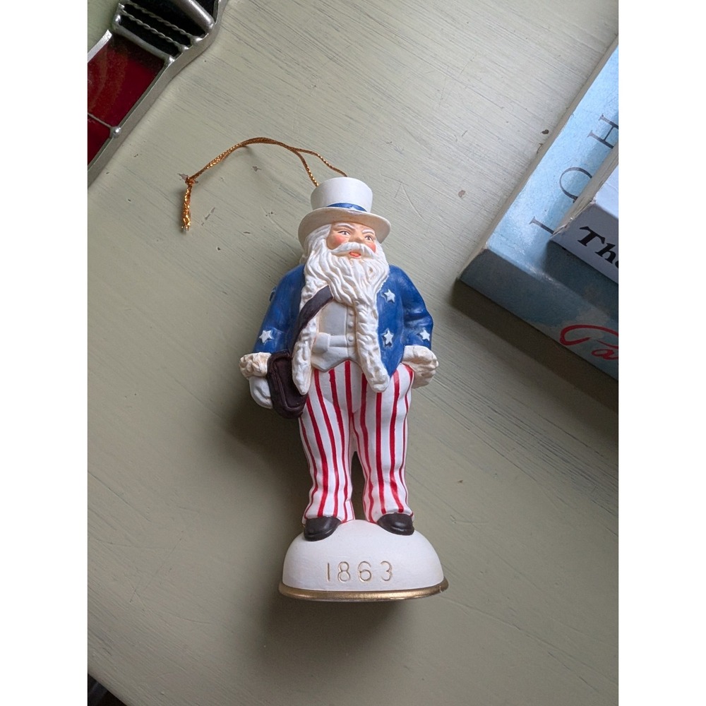 Santa Thru the Ages 1863 Uncle Sam Santa Ornament First Edition 1995